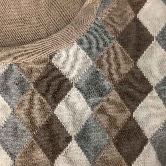 Vintage Liz Claiborne Diamond Patterned Sweater - Picture 4 of 8